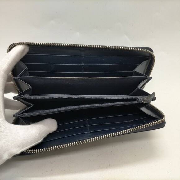 Gucci Long Wallet Navy Blue Leather #194303G17 - Picture 4 of 7